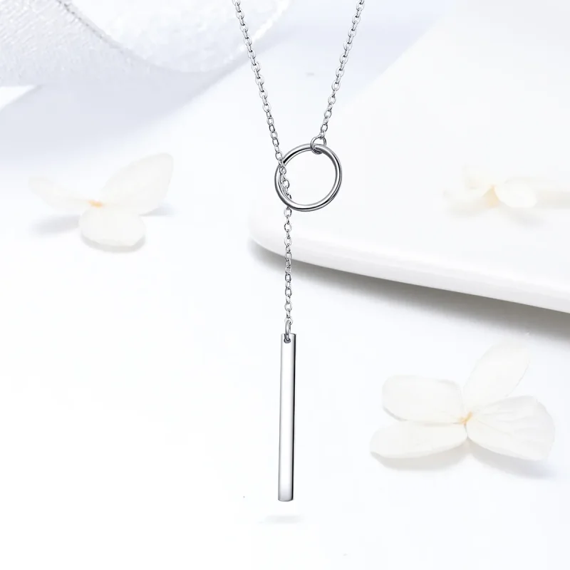 (image for) Silver Simple Necklace - PANDORA Style - SCN304 - View 4