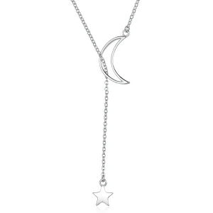 (image for) Silver Star and Moon Fairy Necklace - PANDORA Style - SCN108