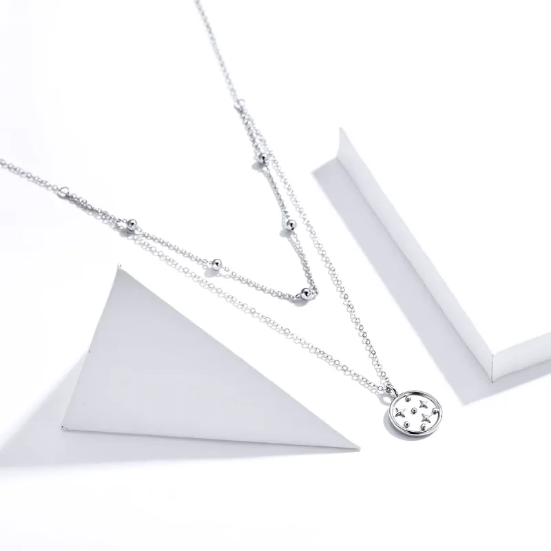 (image for) Silver Starry Necklace - PANDORA Style - SCN365 - View 3