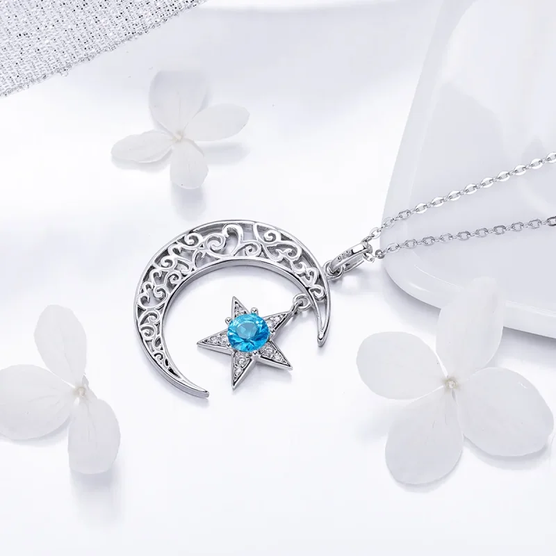 (image for) Silver Starry Sky Necklace - PANDORA Style - SCN278 - View 2