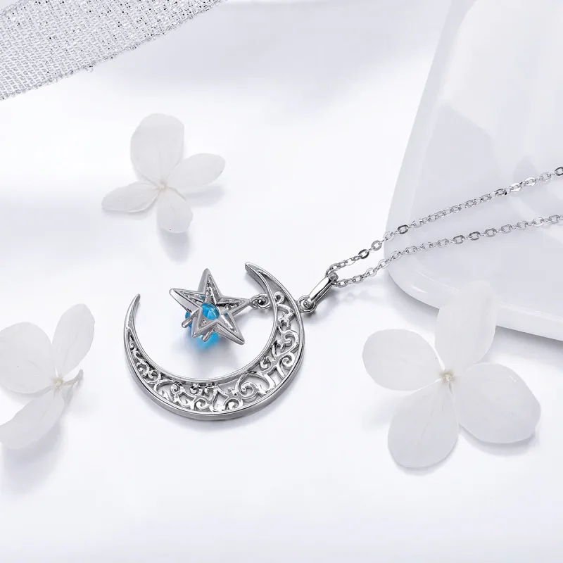 (image for) Silver Starry Sky Necklace - PANDORA Style - SCN278 - View 3