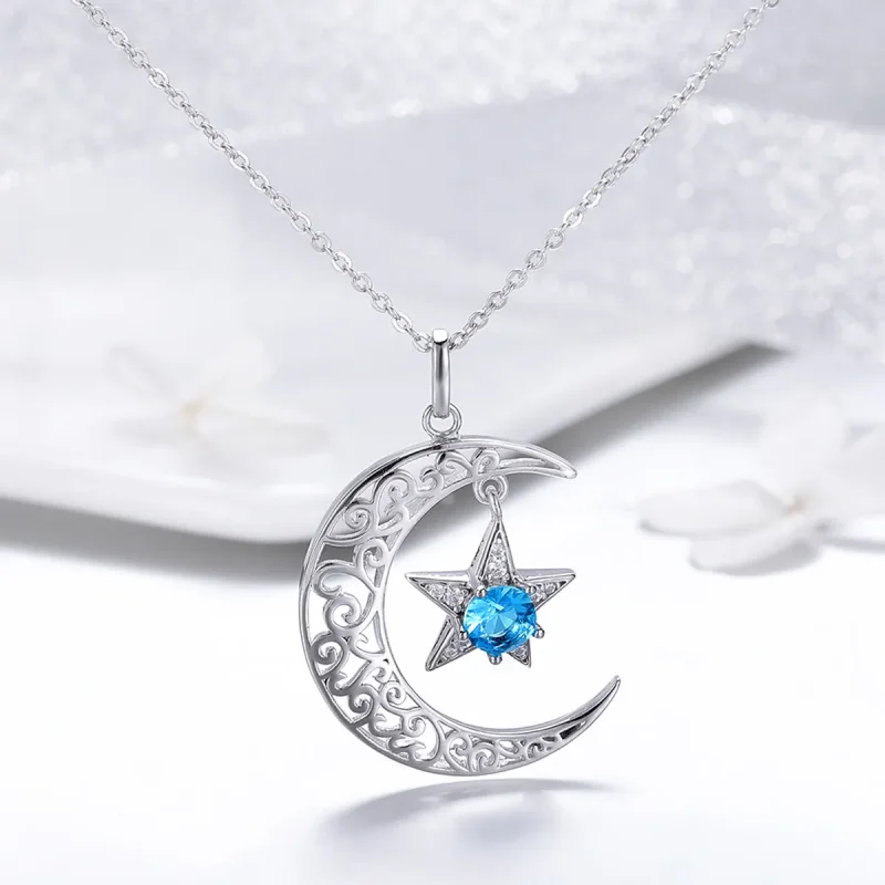 (image for) Silver Starry Sky Necklace - PANDORA Style - SCN278 - View 4