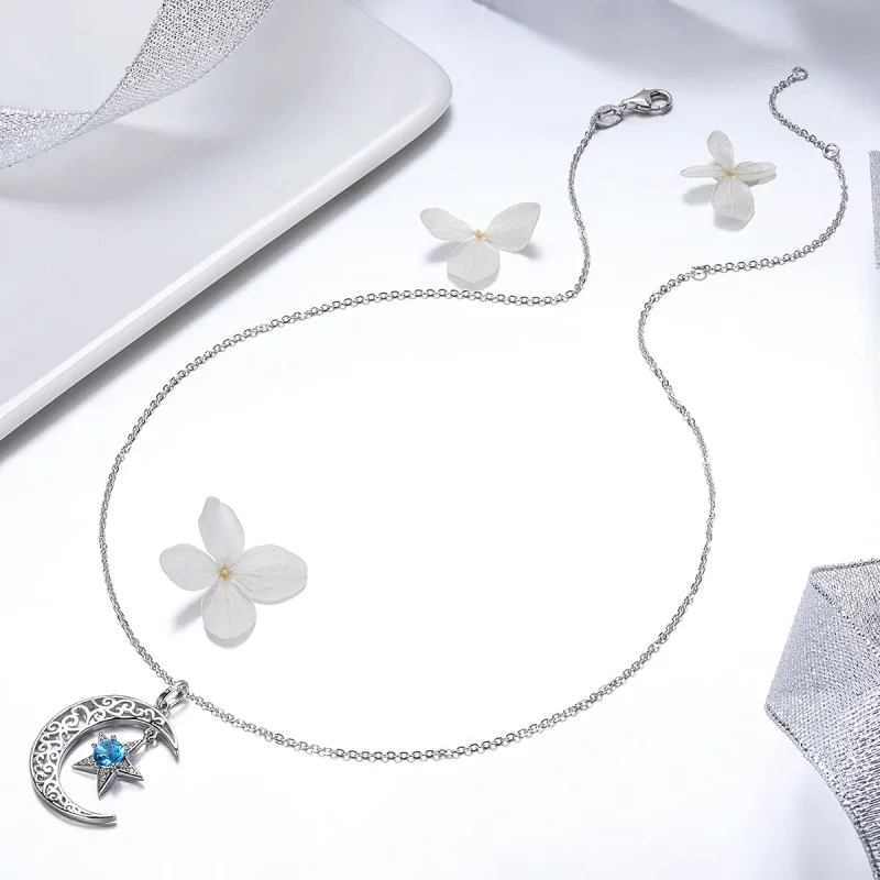 (image for) Silver Starry Sky Necklace - PANDORA Style - SCN278 - View 5