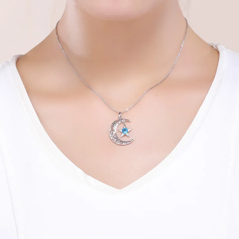 (image for) Silver Starry Sky Necklace - PANDORA Style - SCN278 - View 6