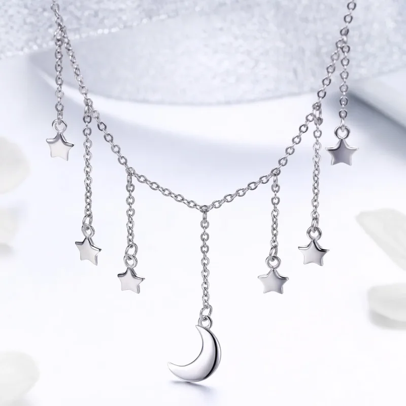 (image for) Silver Starry Sky Necklace - PANDORA Style - SCN301 - View 2
