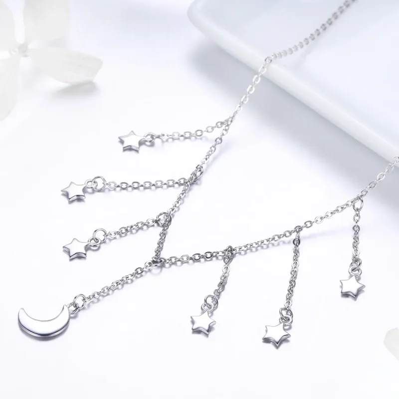 (image for) Silver Starry Sky Necklace - PANDORA Style - SCN301 - View 3