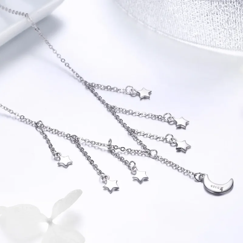 (image for) Silver Starry Sky Necklace - PANDORA Style - SCN301 - View 4