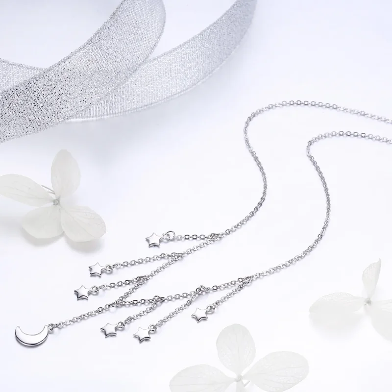 (image for) Silver Starry Sky Necklace - PANDORA Style - SCN301 - View 5