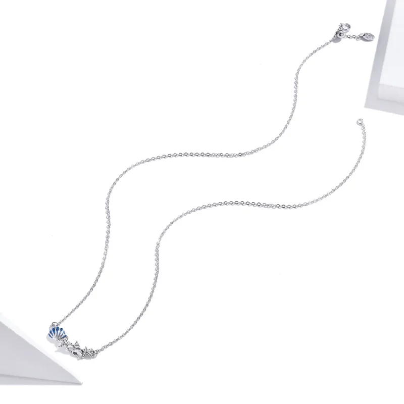 (image for) Silver Summer Ocean Necklace - PANDORA Style - SCN407 - View 2