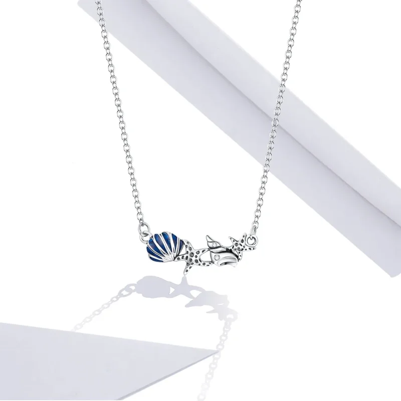 (image for) Silver Summer Ocean Necklace - PANDORA Style - SCN407 - View 5