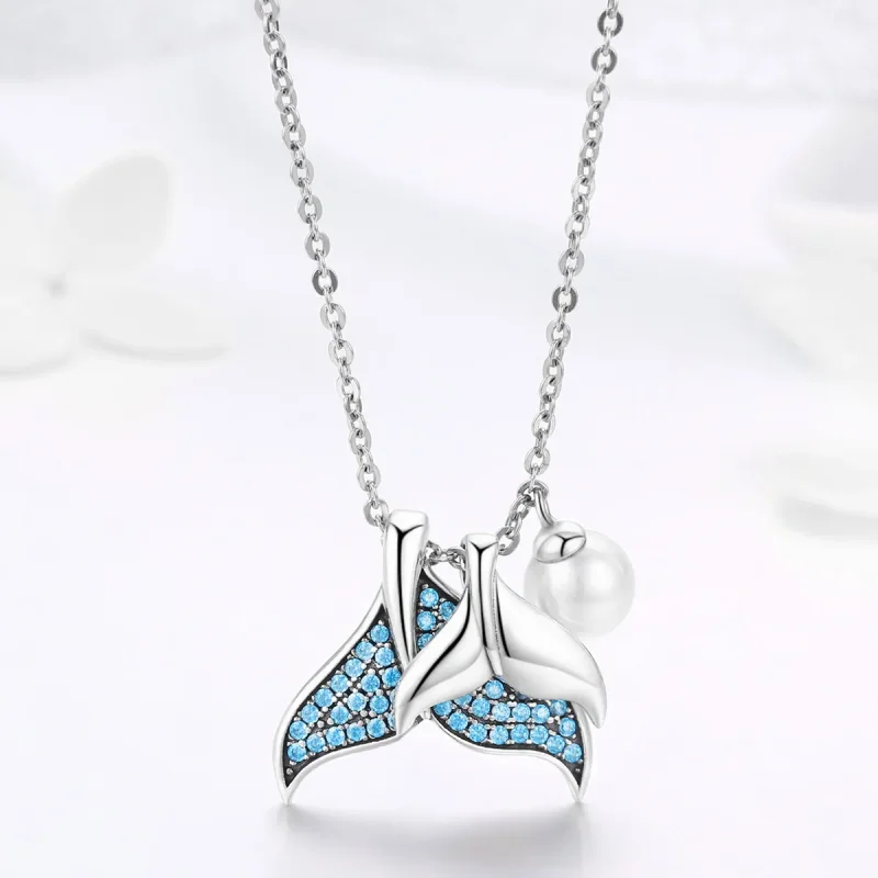 (image for) Silver Tears From Mermaid Necklace - PANDORA Style - SCN309 - View 2