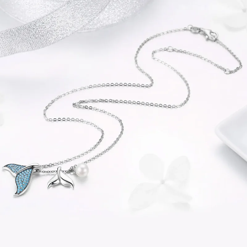 (image for) Silver Tears From Mermaid Necklace - PANDORA Style - SCN309 - View 5