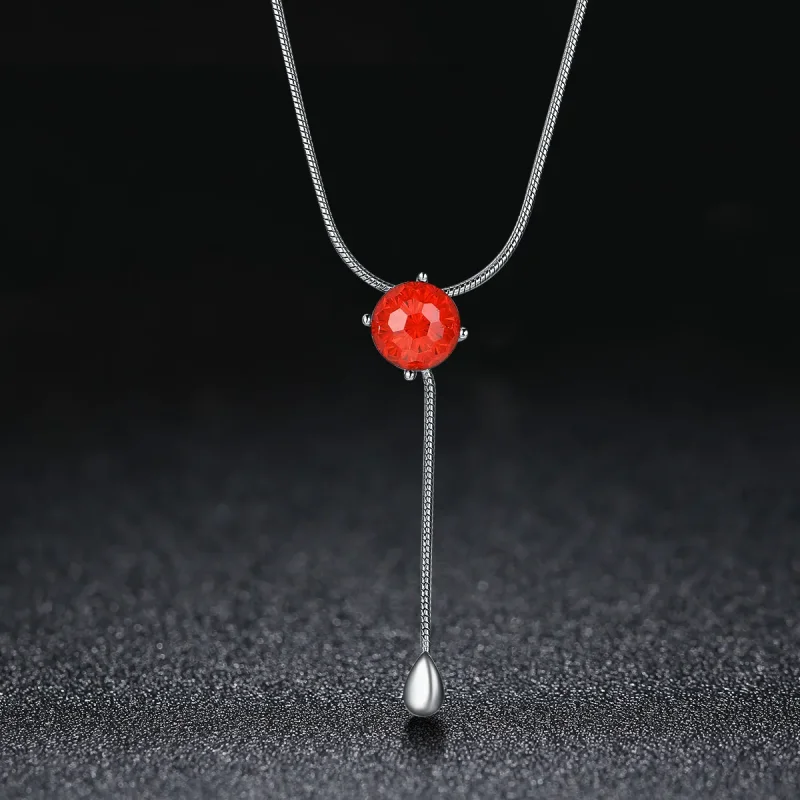 (image for) Silver Tears of Love Necklace - PANDORA Style - SCN182 - View 3
