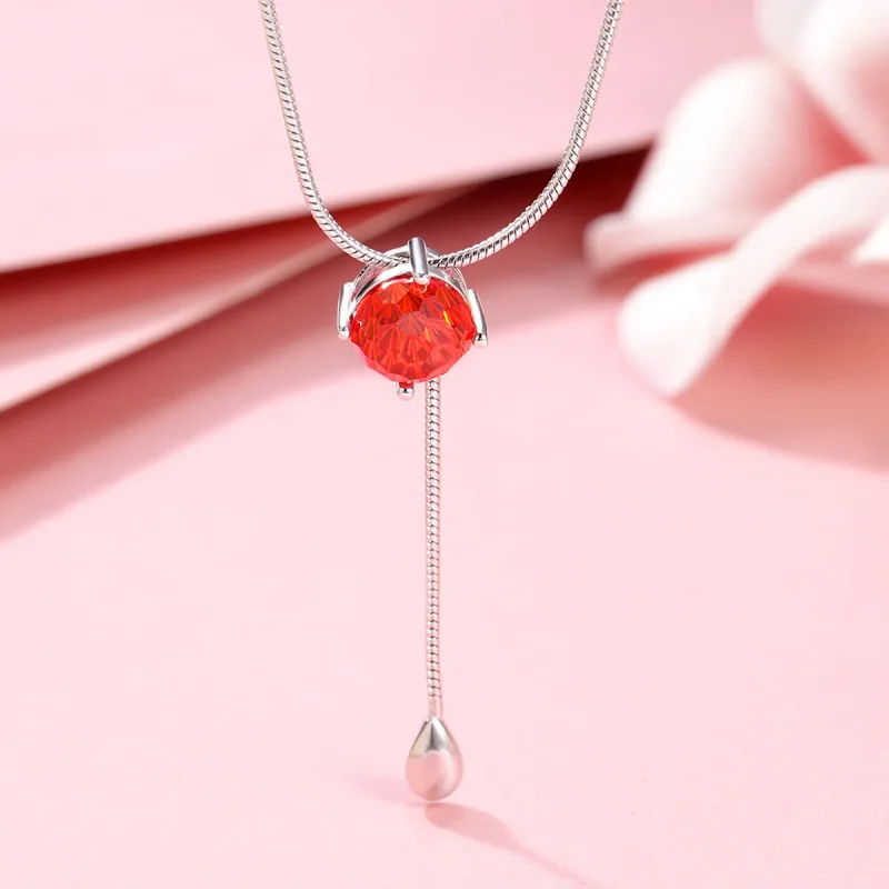 (image for) Silver Tears of Love Necklace - PANDORA Style - SCN182 - View 4