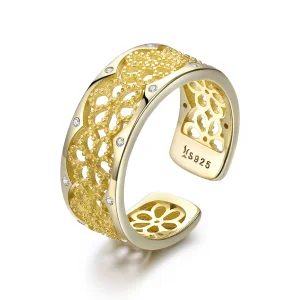 (image for) Gold-Plated Allure From Lace Ring - PANDORA Style - SCR460