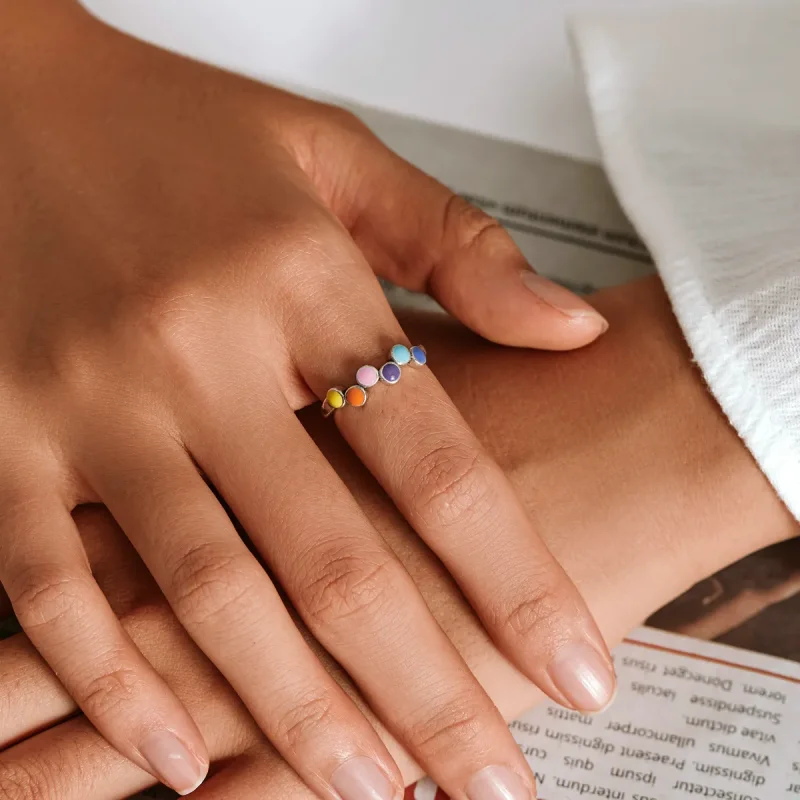 (image for) PANDORA Style Beating Colors Open Ring - SCR760 - View 9