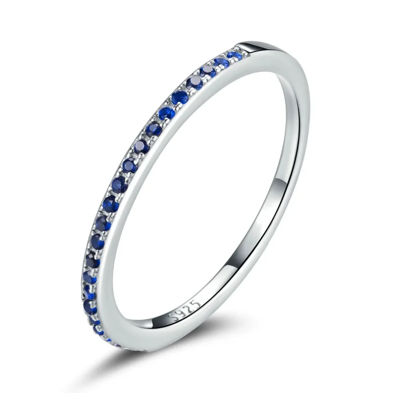 (image for) PANDORA Style Blue Ocean Halo Ring - SCR740-BU - Product Image