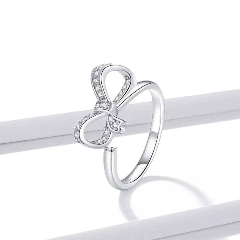(image for) PANDORA Style Bow Ribbon Open Ring - BSR158 - View 2