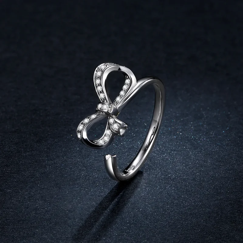 (image for) PANDORA Style Bow Ribbon Open Ring - BSR158 - View 5