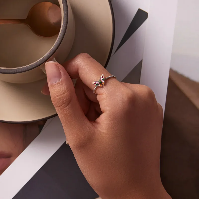 (image for) PANDORA Style Brilliant Butterfly Open Ring - SCR782 - View 5