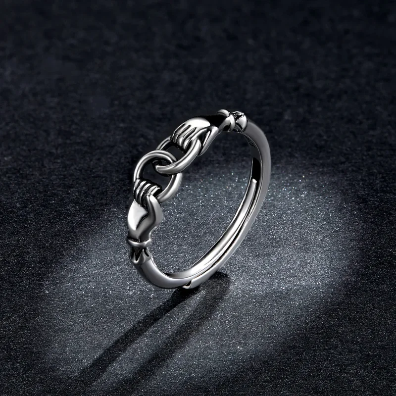 (image for) PANDORA Style Chain of Hands Ring - BSR183 - View 5
