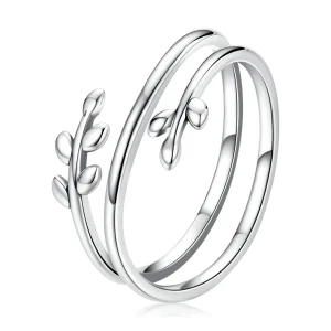 (image for) PANDORA Style Circles of Leaves Open Ring - SCR755