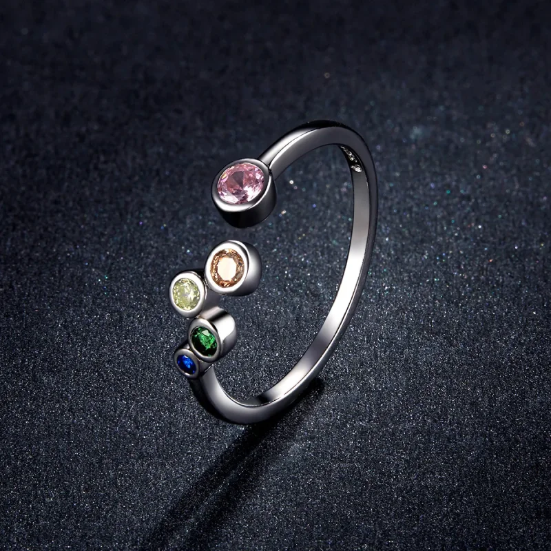 (image for) PANDORA Style Colorful Bubbles Open Ring - BSR149 - View 5