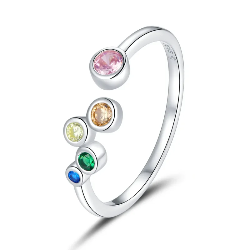 (image for) PANDORA Style Colorful Bubbles Open Ring - BSR149 - Product Image