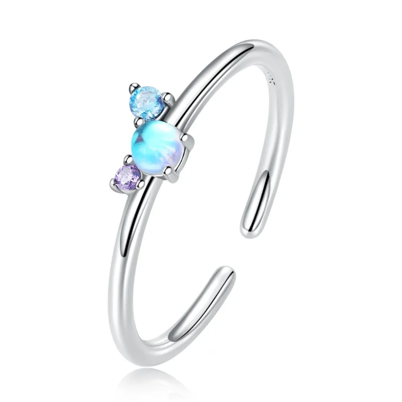 (image for) PANDORA Style Colorful Moonstone Open Ring - SCR824 - Product Image