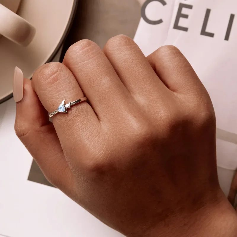 (image for) PANDORA Style Creative Fish Open Ring - SCR817 - View 6