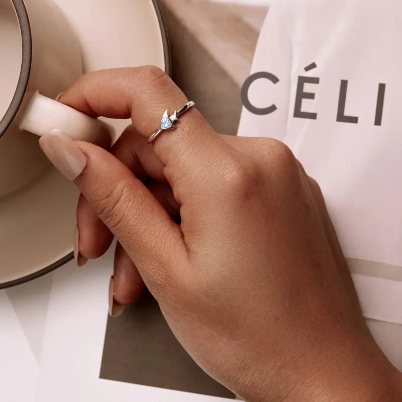 (image for) PANDORA Style Creative Fish Open Ring - SCR817 - View 8