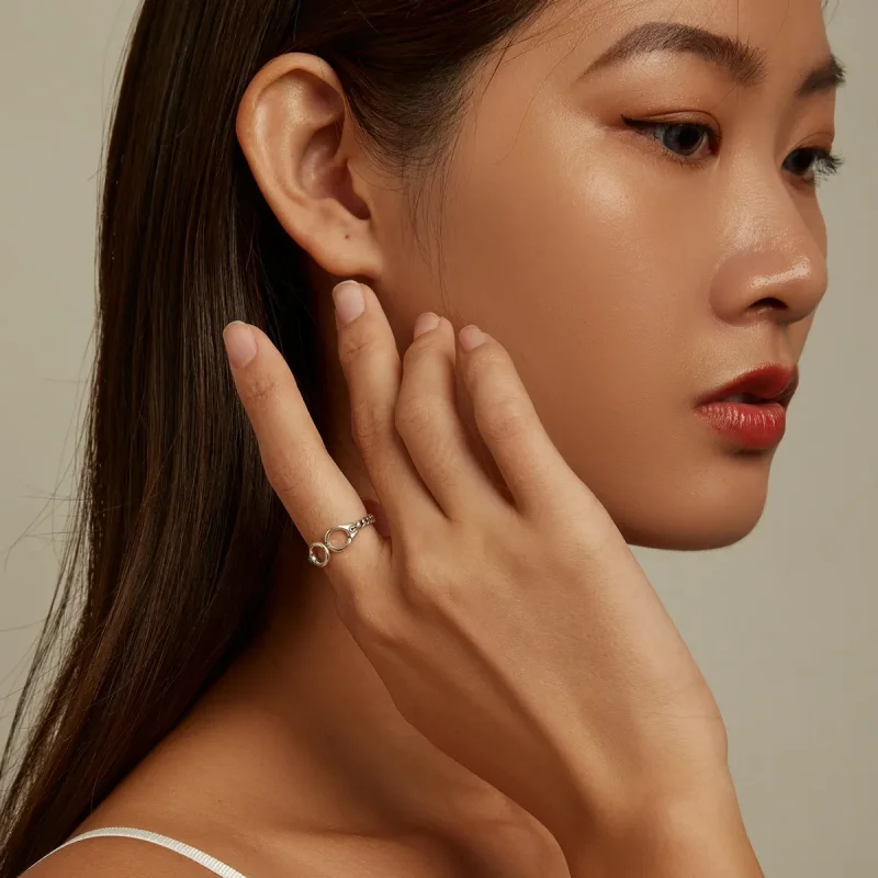 (image for) PANDORA Style Creative Handcuffs Open Ring - SCR791 - View 8