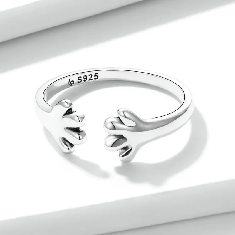 (image for) PANDORA Style Cute Puppy Open Ring - BSR225 - View 3