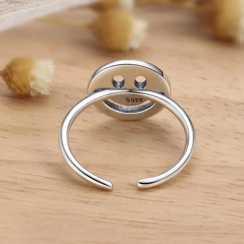 (image for) PANDORA Style Cute Smiley Face Open Ring - VSR117 - View 4