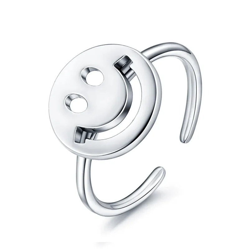 (image for) PANDORA Style Cute Smiley Face Open Ring - VSR117 - Product Image