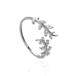 (image for) PANDORA Style Delicate Leaves Open Ring - BSR241-A
