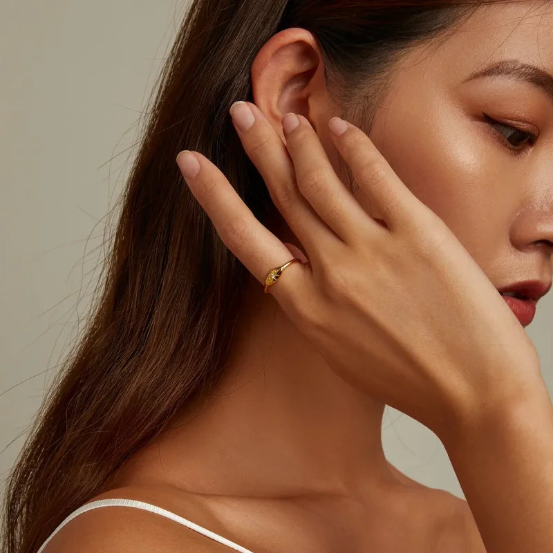 (image for) PANDORA Style Devil Eye Open Ring - BSR231 - View 3