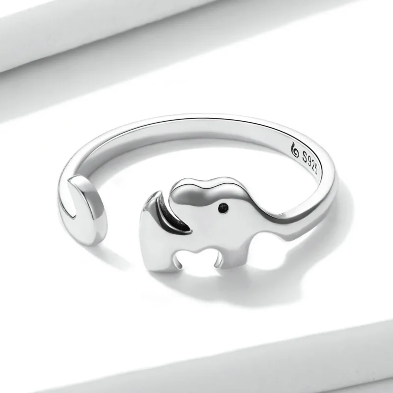 (image for) PANDORA Style Elephant Open Ring - BSR227 - View 3