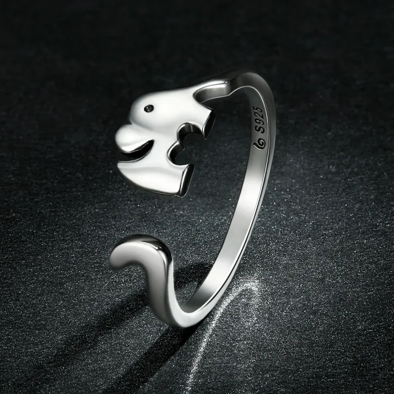 (image for) PANDORA Style Elephant Open Ring - BSR227 - View 5