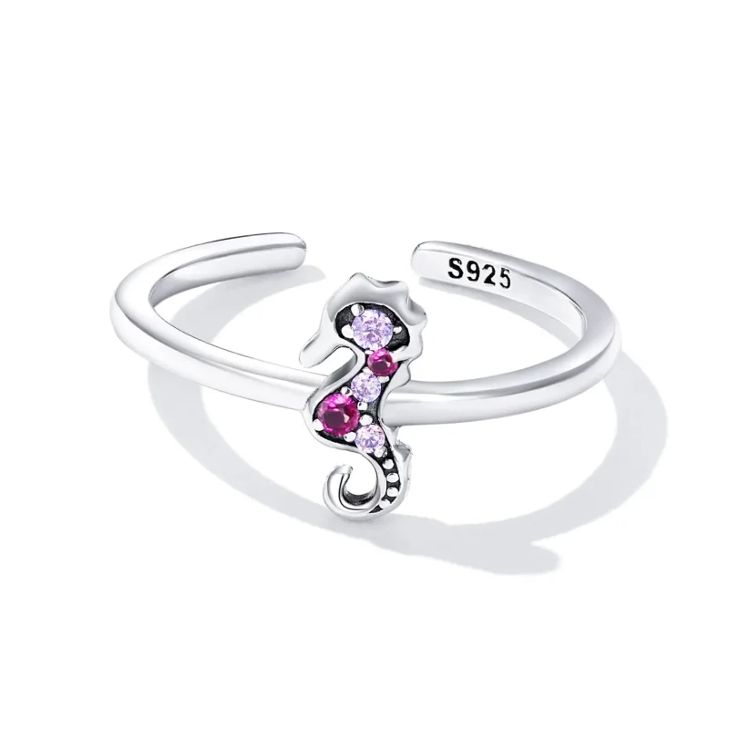 (image for) PANDORA Style Exquisite Seahorse Open Ring - SCR816 - View 3