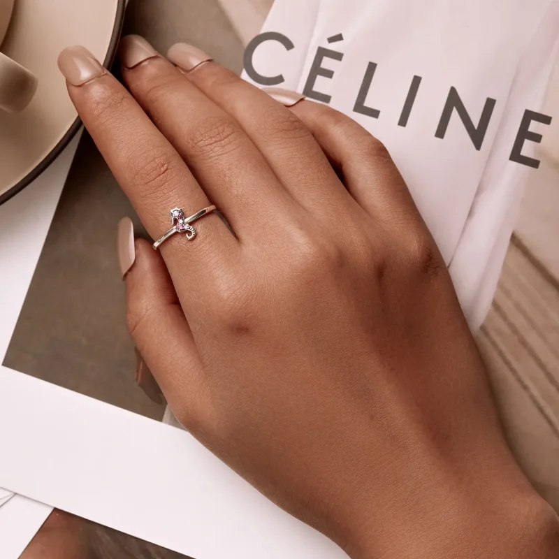 (image for) PANDORA Style Exquisite Seahorse Open Ring - SCR816 - View 7