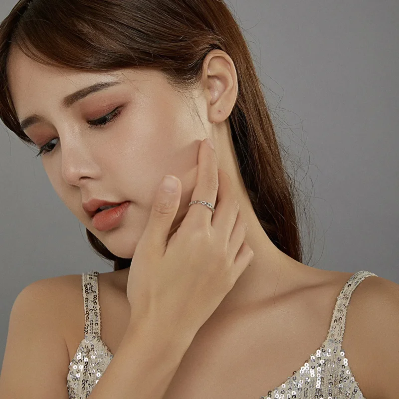 (image for) PANDORA Style Geometric Chain Open Ring - BSR145 - View 7