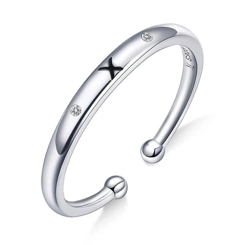 (image for) PANDORA Style Letter-X Open Ring - SCR544-X - Product Image