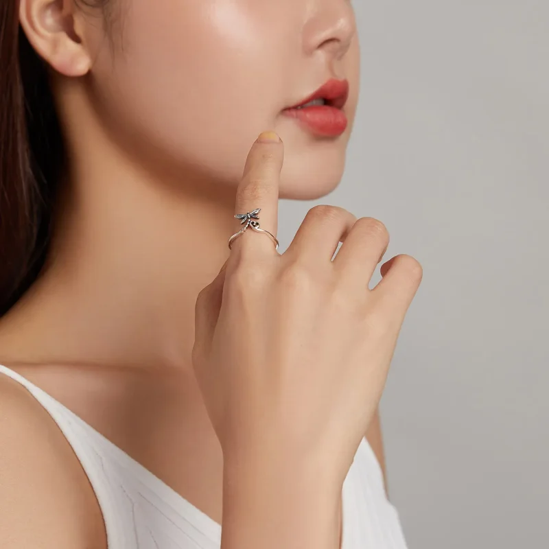 (image for) PANDORA Style Love Dragonfly Open Ring - SCR734 - View 7