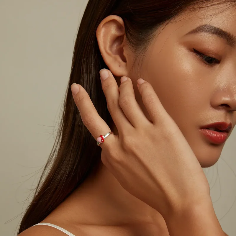 (image for) PANDORA Style Love Gossip Map Open Ring - SCR786 - View 6