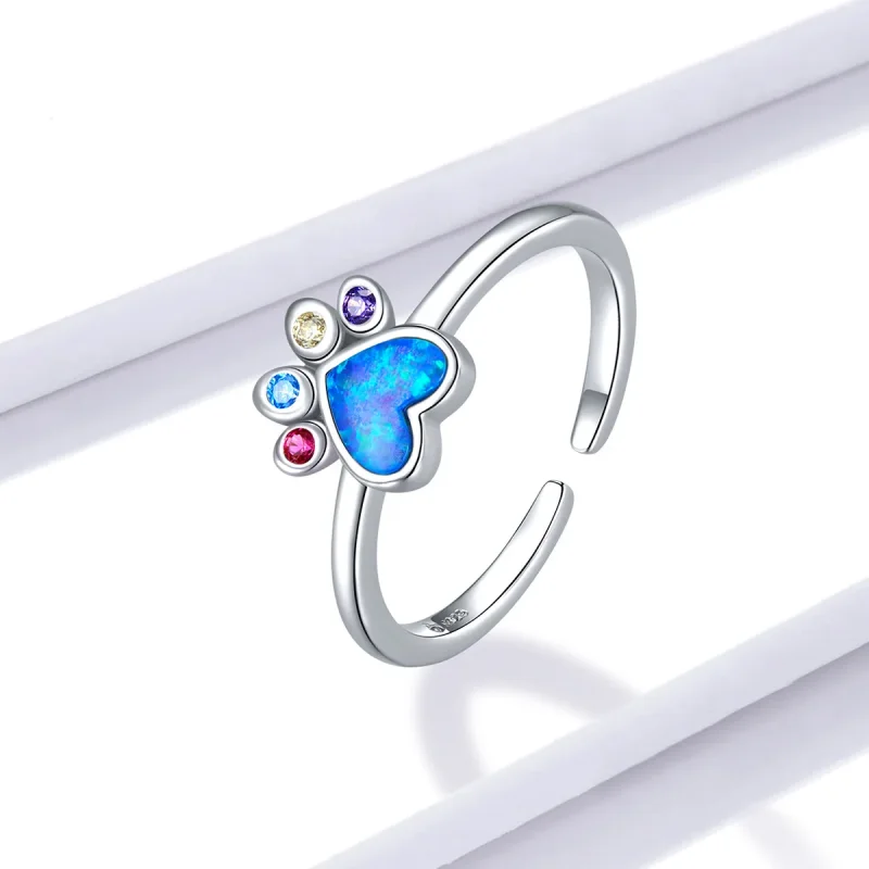 (image for) PANDORA Style Lovely Paw Open Ring - BSR172 - View 2