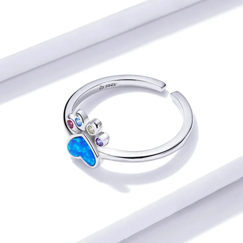 (image for) PANDORA Style Lovely Paw Open Ring - BSR172 - View 3