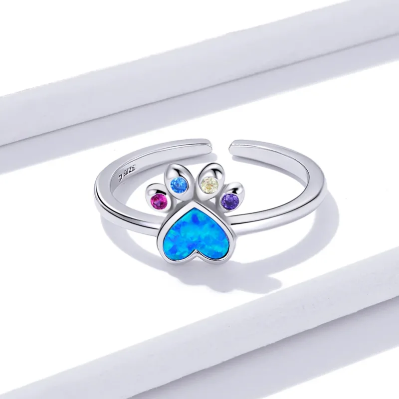 (image for) PANDORA Style Lovely Paw Open Ring - BSR172 - View 4