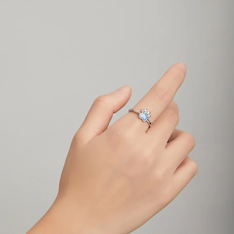 (image for) PANDORA Style Lovely Paw Open Ring - BSR172 - View 8