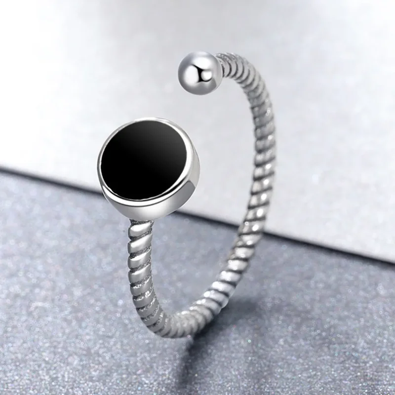 (image for) PANDORA Style Modern Geometry Open Ring - VSR157 - View 3